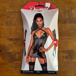 Dreamgirl Black Strappy Chemise
